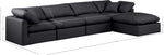 Indulge - Faux Leather 5 Piece Modular Sectional With Chaise