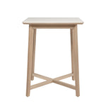 Darling - 34" Square Outdoor Pub Table - Superstone & Eucalyptus