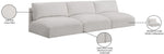 Ease - 3 Seat Modular Armless Sofa