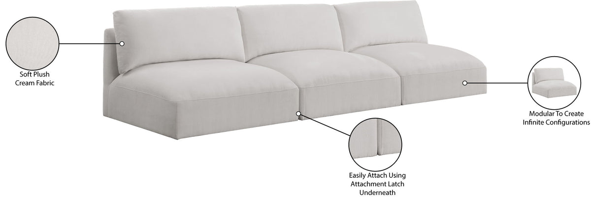Ease - 3 Seat Modular Armless Sofa