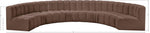 Arc - Faux Leather 8 Piece U-Shaped Modular Sofa