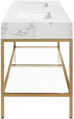 Marmo - Engineered Marble Bathroom Vanity With Gold Base
