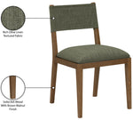 Avon - Linen Textured Performance Fabric Dining Side Chair (Set of 2)