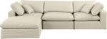 Comfy - 4 Piece Faux Leather Modular Sectional With Chaise