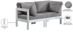 Nizuc - Outdoor Patio 2 Seat Modular Sofa With White Frame