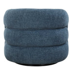 Junie - Swivel Barrel Chair - Blue