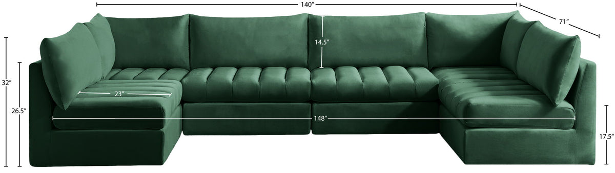 Jacob - Modular U-Shaped Sectional 6 Piece