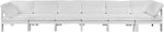 Nizuc - Outdoor Patio 6 Seat Modular Sofa With White Frame