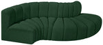 Arc - Boucle Fabric 4 Piece L-Shaped Modular Sofa