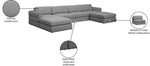 Beckham - 6 Piece Double Chaise Modular Sectional