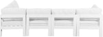 Nizuc - Outdoor Patio 5 Piece Modular Sectional With White Frame