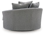 Creston Heights - Oversized Swivel Accent Chair - Smolder