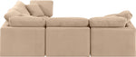 Indulge - Velvet 4 Piece Modular Corner Sectional