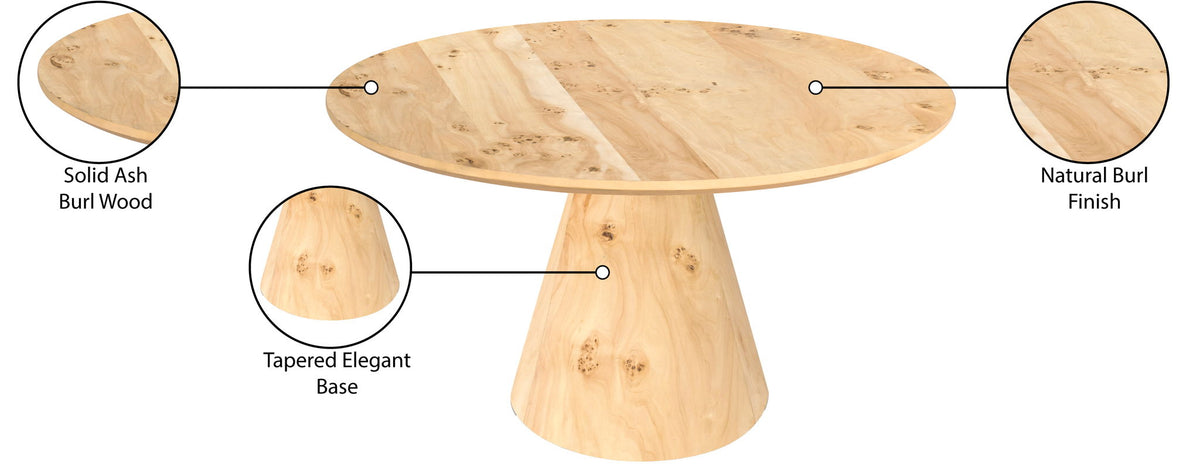 Linette - Dining Table - Burl Wood