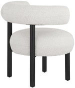 Bordeaux - Boucle Fabric Accent Chair With Black Legs