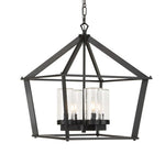 Evanston - 4 Light Indoor-Outdoor Pendant - Black