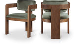 Sacha - Velvet Dining Chair With Brown Base (Set of 2)