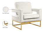Noah - Accent Chair with Gold Legs