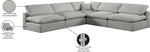 Comfy - 5 Piece Linen Modular Corner Armless Sectional