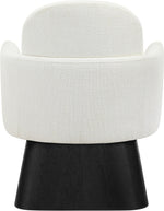 Marlowe - Linen Textured Fabric Upholstered Swivel Accent Chair - Stained Black