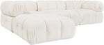 Orin - Velvet 4 Piece Modular Sectional With Chaise
