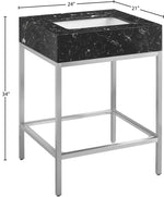 Marmo - Engineered Marble Bathroom Vanity With Chrome Base