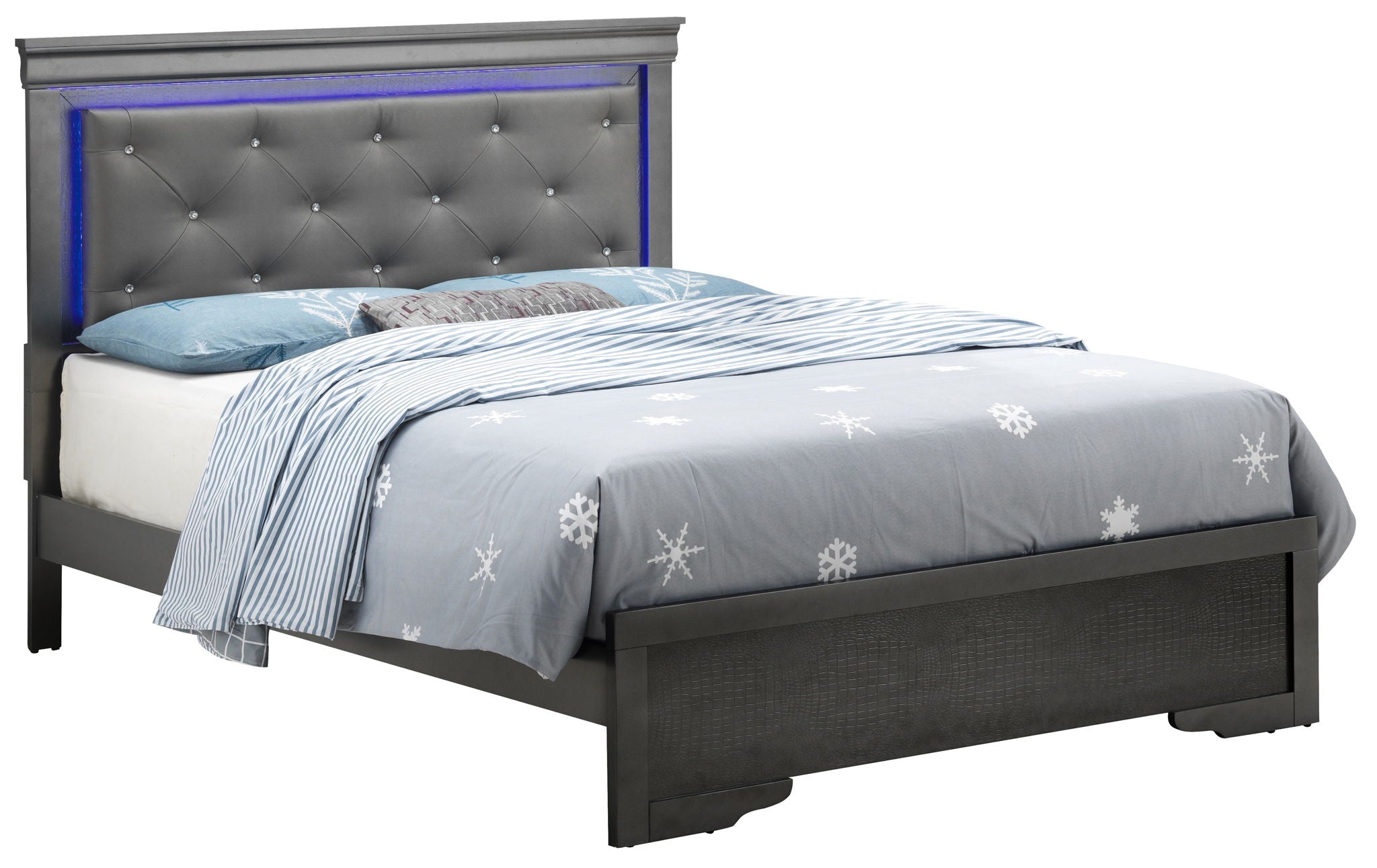 Glory Furniture - Lorana - Upholstered Bed With LED