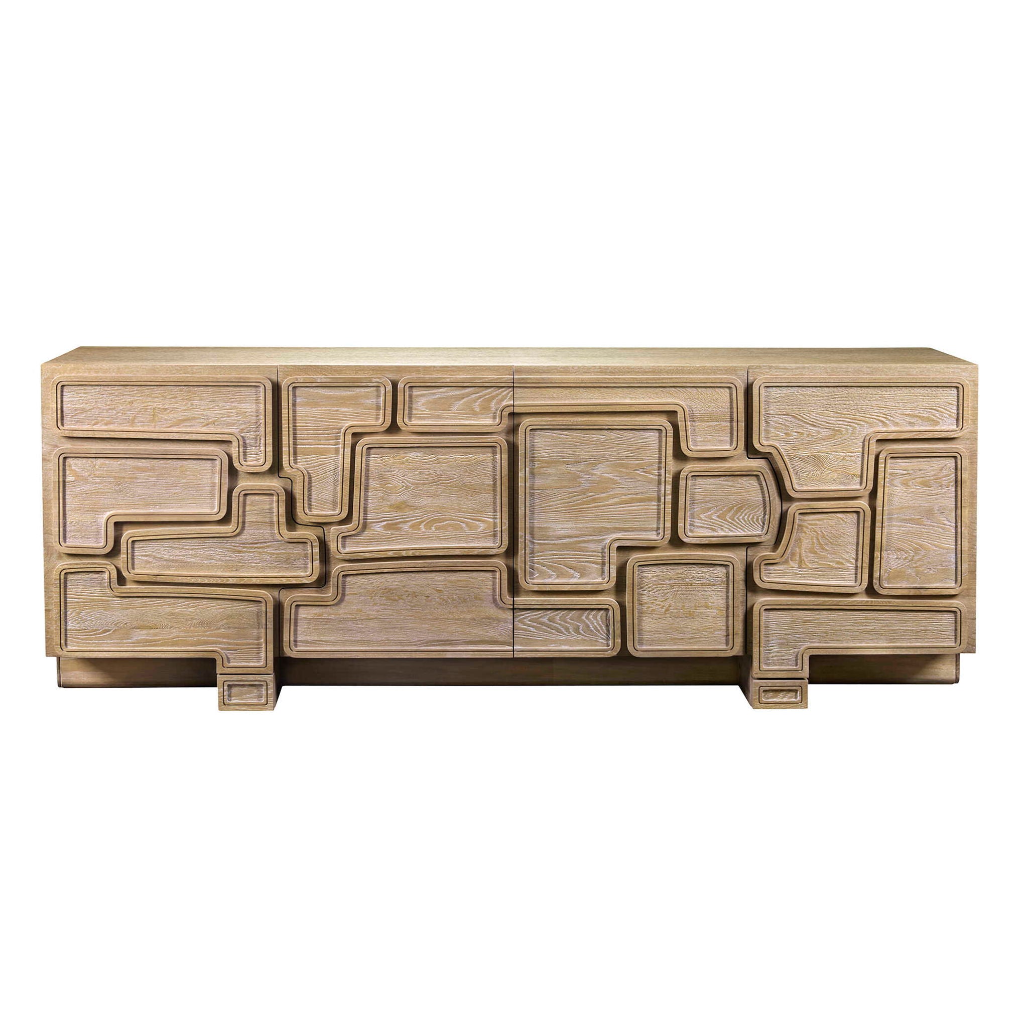 Parcel - 4 Door Cabinet - Light Brown