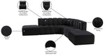 Arc - Velvet 6 Piece Corner Modular Sofa