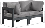 Nizuc - Outdoor Patio 2 Seat Modular Sofa With Gray Frame