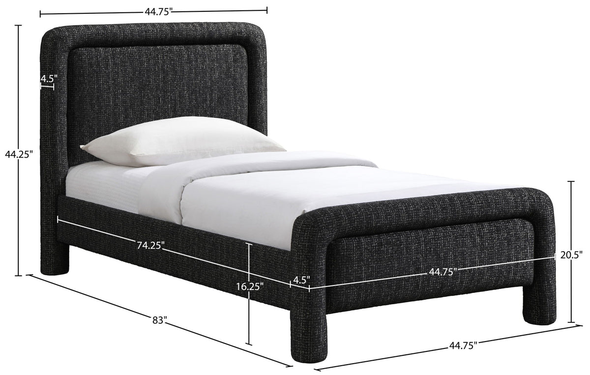 Baylor - Fabric With Interwoven Chenille Upholstered Bed