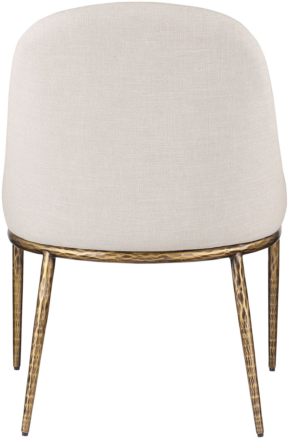 Ferro - Upholstered Dining Side Chair With Brushed Gold Legs