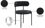 Beacon - Faux Leather Dining Chair With Black Legs (Set of 2)