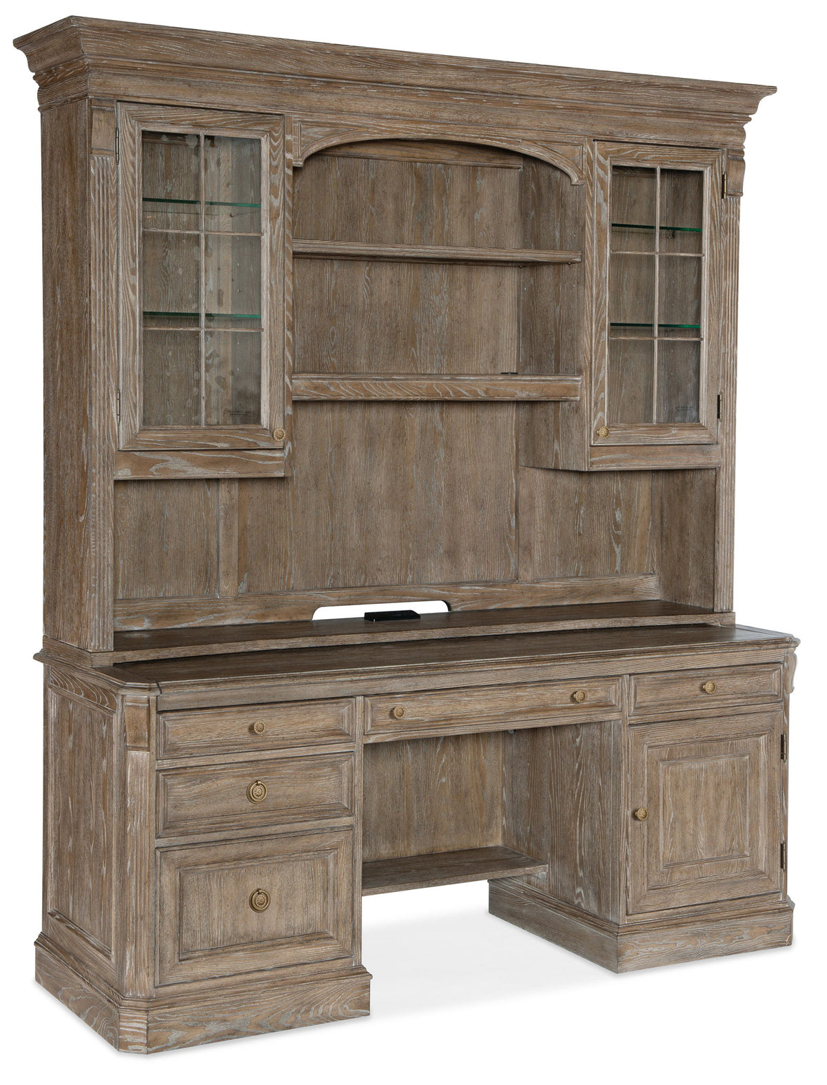Work Your Way - Computer Credenza - Light Brown