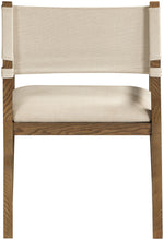 Avon - Linen Textured Performance Fabric Upholstered Dining Arm Chair