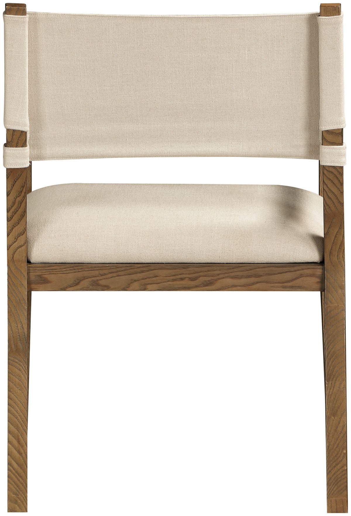 Avon - Linen Textured Performance Fabric Upholstered Dining Arm Chair