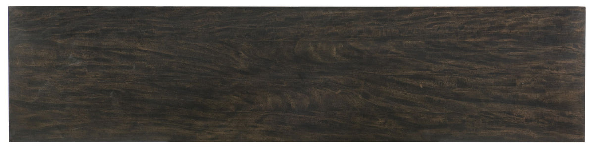 Melange - Asher Four Door Entertainment Credenza - Dark Brown / Dark Gray