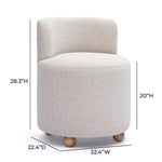 Hakuna - Performance Boucle Desk Chair - Cream