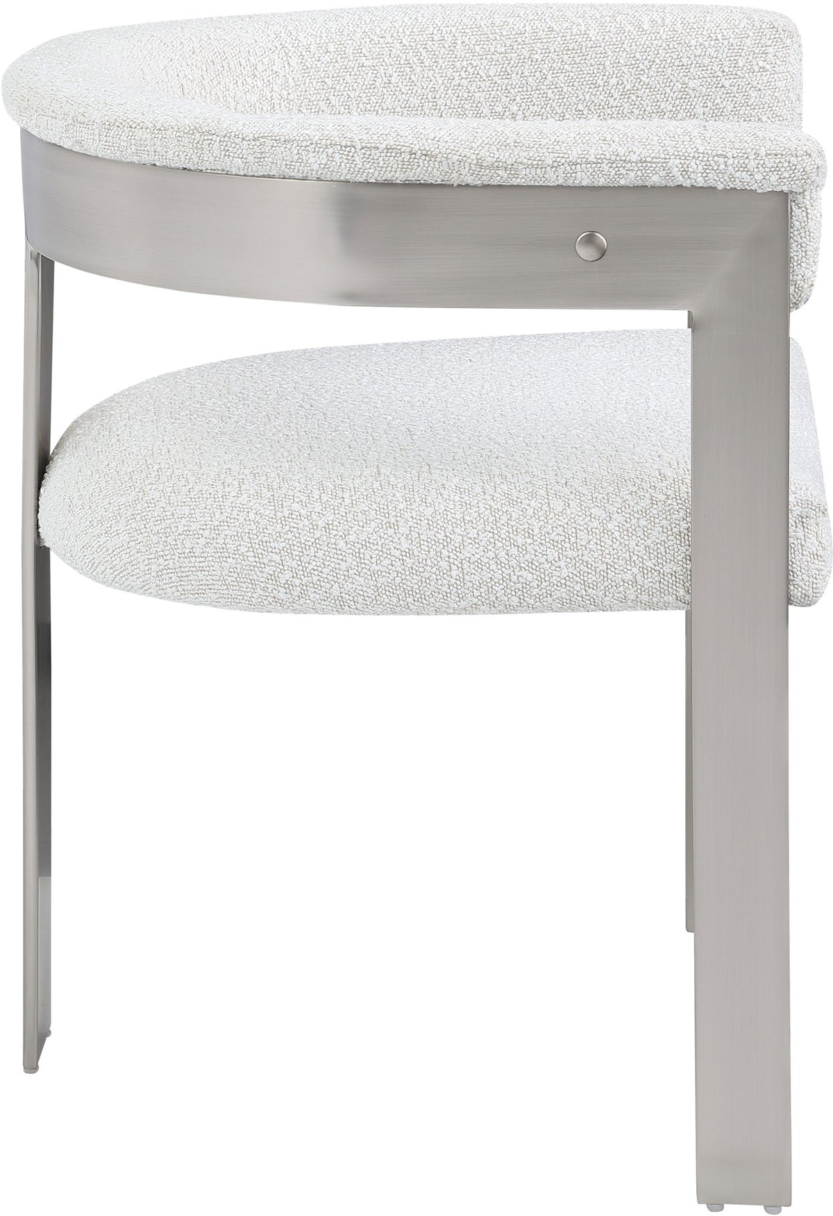 Romeo - Boucle Dining Chair With Silver Base (Set of 2)