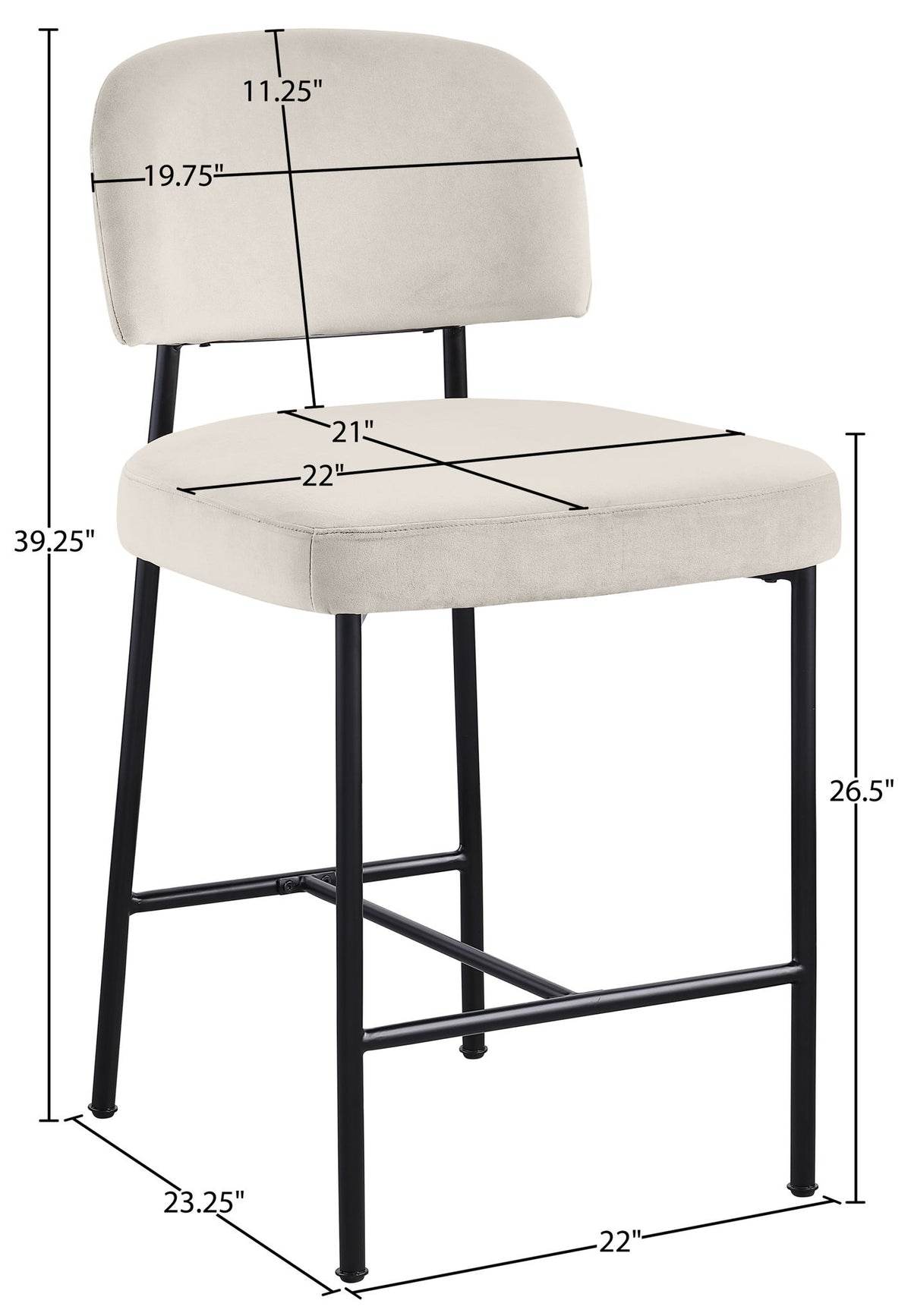 Zarelle - Performance Fabric Upholstered Counter Stool (Set of 2)