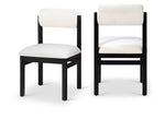 Roundhill - Fabric Dining Chair (Set of 2) - Black Frame