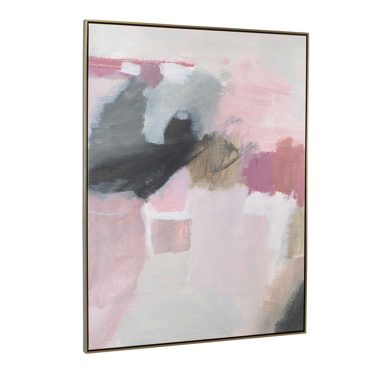 Process - Framed Abstract Art - Black / Gold / Gray / Green / Pink / Purple / White