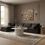 Indulge - Linen 5 Piece Modular Sectional With Chaise