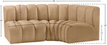 Arc - Velvet 3 Piece Sofa