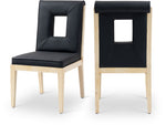 Gwendolyn - Faux Leather Dining Side Chair With Natural Frame (Set of 2)
