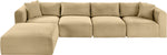 Shaggy - 5 Piece Modular Sectional With Ottoman