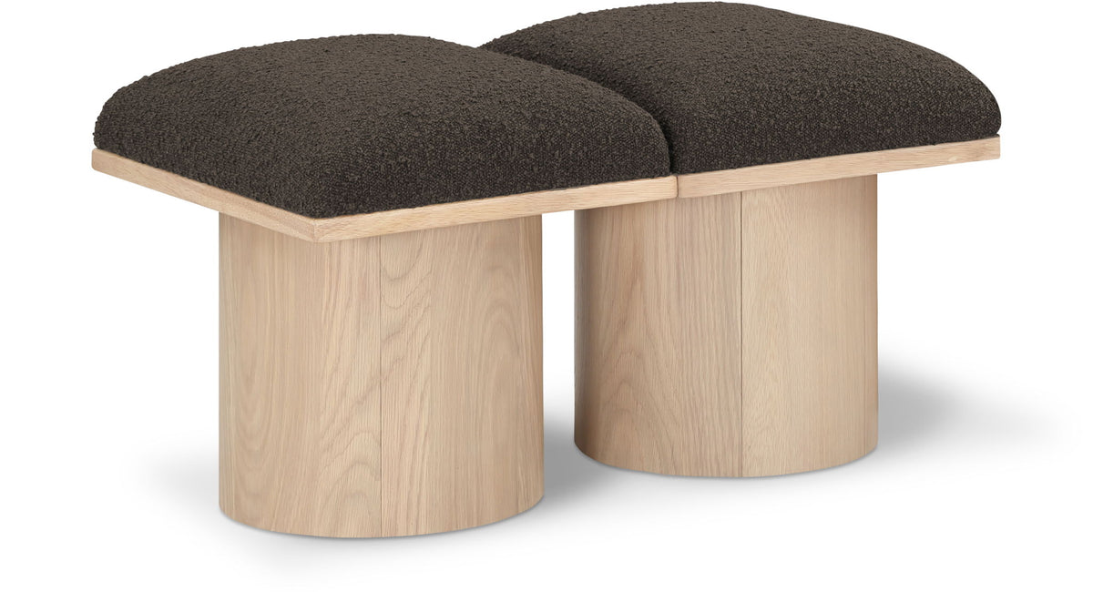 Pavilion - 2 Piece Modular Bench With Natural Base