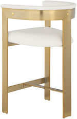 Romeo - Faux Leather Counter Stool With Gold Base (Set of 2)