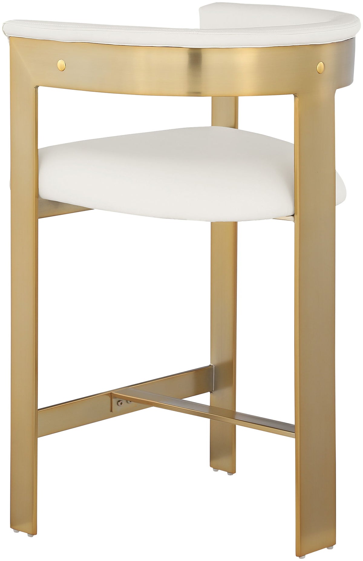 Romeo - Faux Leather Counter Stool With Gold Base (Set of 2)