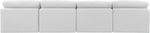 Indulge - Linen 4 Piece Modular Armless Sofa - White